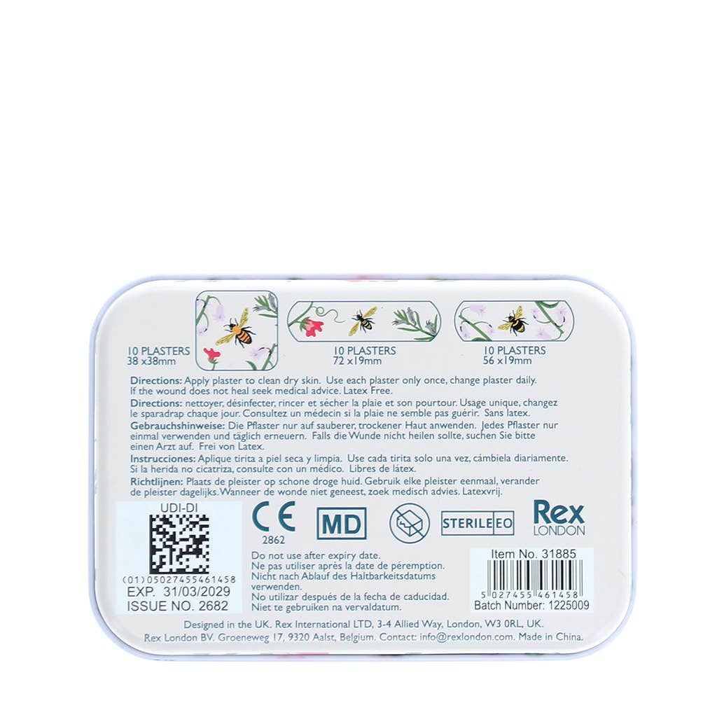 Plasters in a tin (30 pcs) - Garden Bees