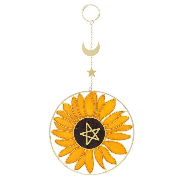 Pentagram Sunflower Suncatcher