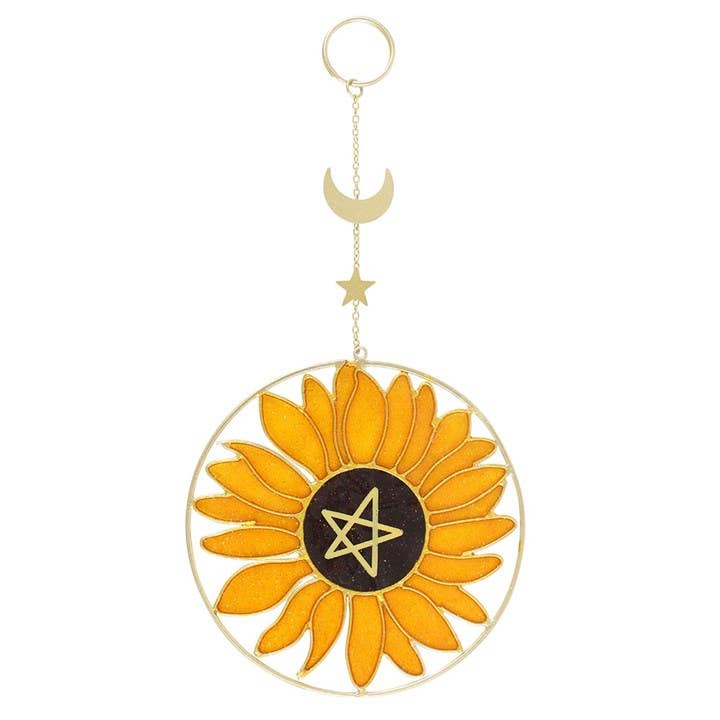 Pentagram Sunflower Suncatcher