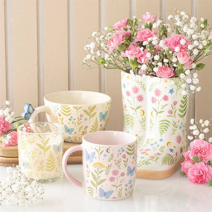 Luna Bloom Floral Print Welly Rain Boot Planter