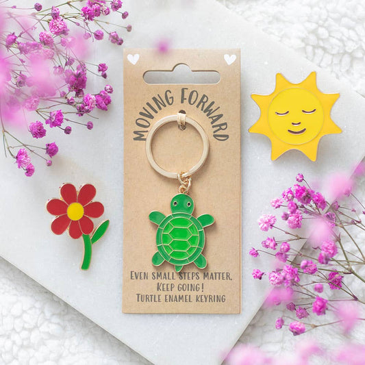 Moving Forward Turtle Keyring