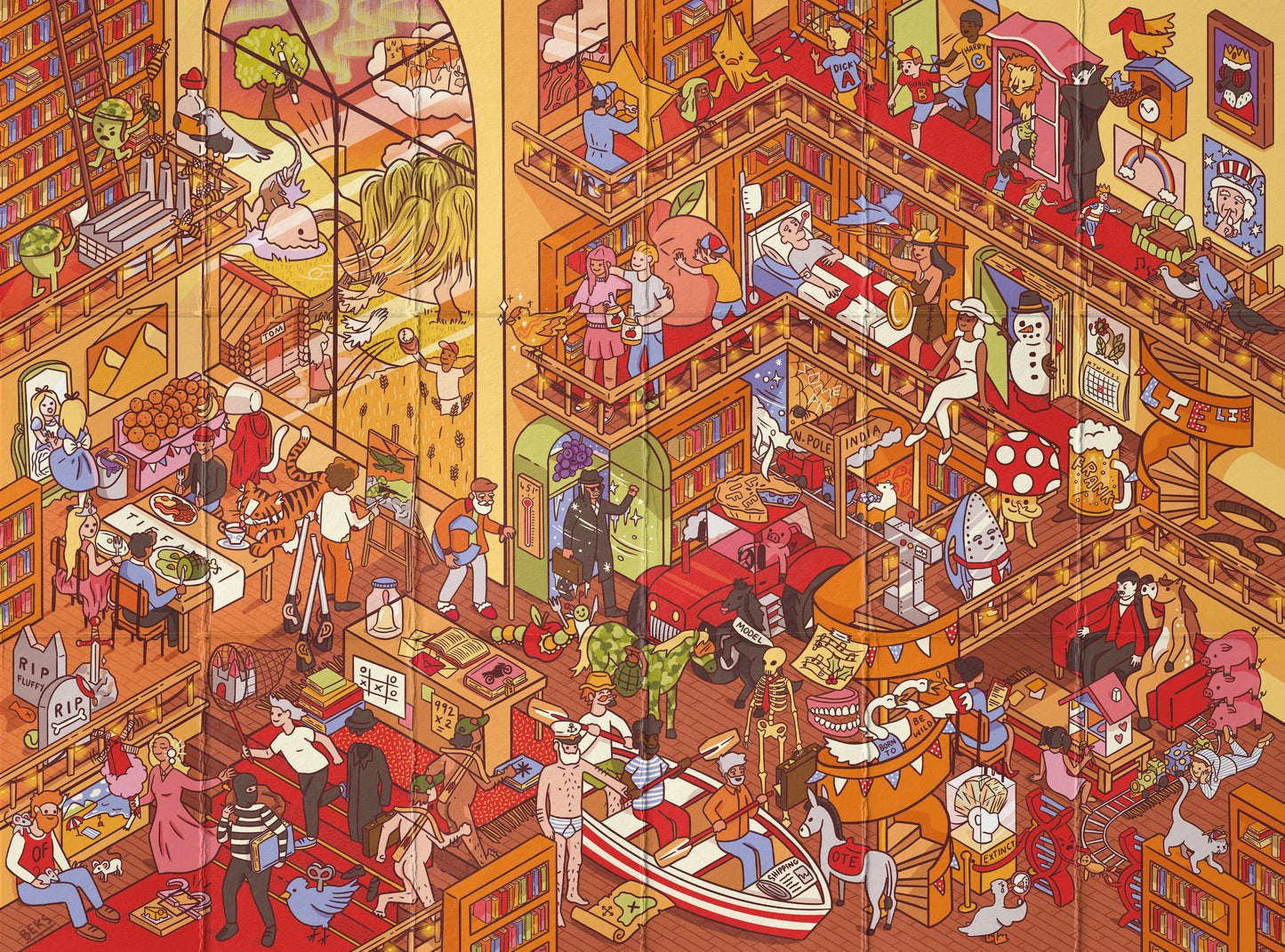 Riddle Pics- At the Library 101 books to find