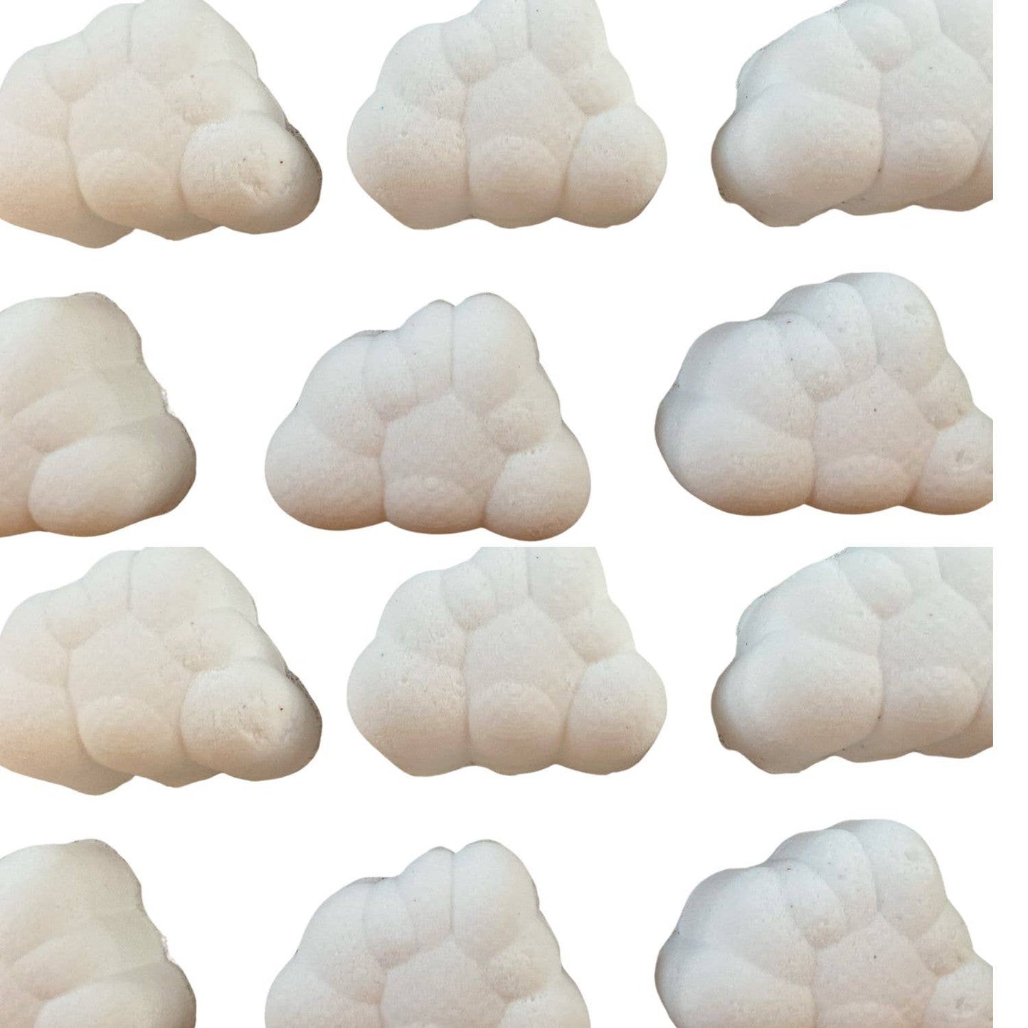 Handmade Rainbow Fluffy White Cloud 6 Colour Hidden Embed