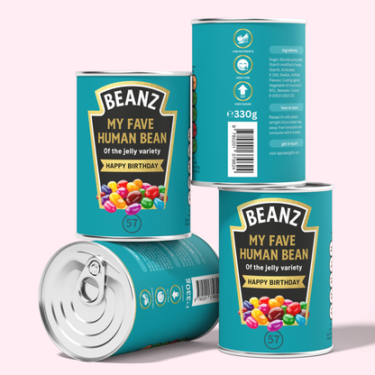 Jelly Bean Birthday Tin, My Fave Human Bean Gift