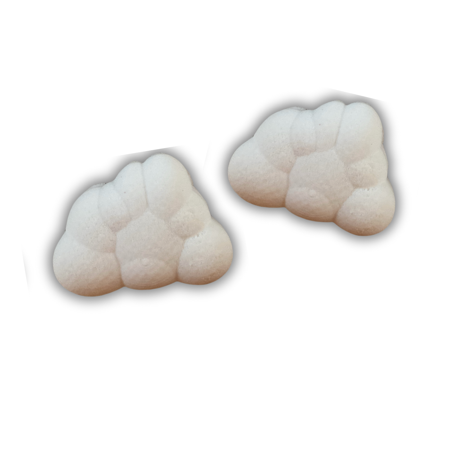 Handmade Rainbow Fluffy White Cloud 6 Colour Hidden Embed