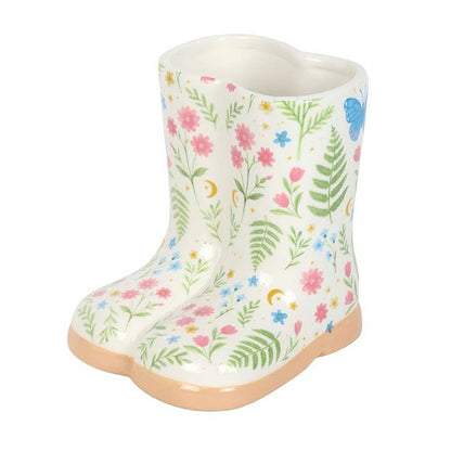 Luna Bloom Floral Print Welly Rain Boot Planter